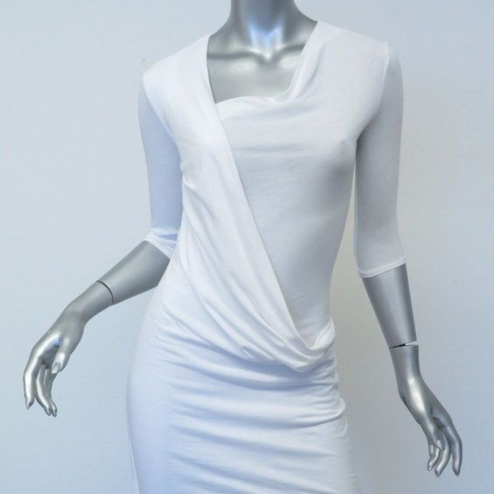 Sold Helmut Lang Draped Dress Small NWOT